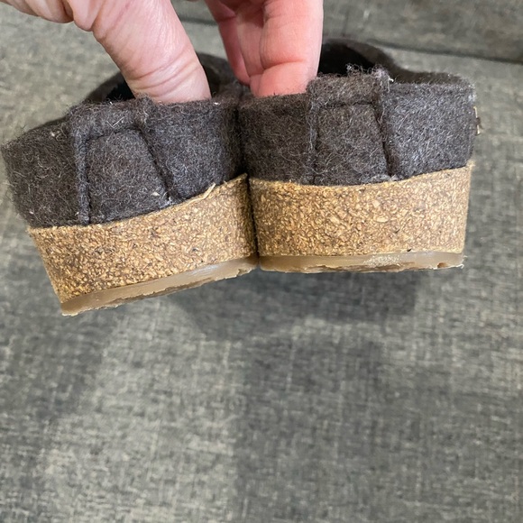 Haflinger Charcoal and Beige Wool Slippers - Picture 5 of 16